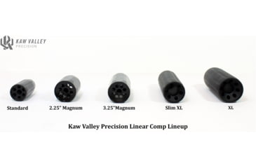 Image of Kaw Valley Precision Linear Compensator, .40 S&amp;W, 9/16x24 Threads per Inch, Black, Small, KVP-LINEAR-BLK-9/16X24