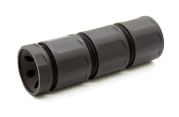 Image of Kaw Valley Precision MACH 3 Modular Linear Compensator Body, .223 Caliber/5.56mm/.300 Blk/.350 Legend/.45 ACP, 1.125x28 TPI, Black, Small, KVP-MACH-B-3