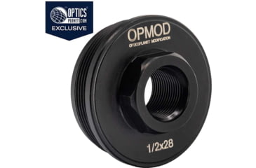 Image of Kaw Valley Precision OPMOD Direct Thread Hub Mount, 1/2x28, Black, .46 Caliber and Under, KVP-OPMOD-HUB-01