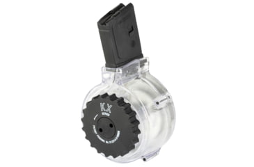 Image of KCI USA KCIMZ036 AR-15 50rd Drum 5.56x45mm NATO Clear Polymer, Polymer, KCIMZ036-50RD