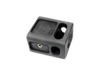 Image of KE Arms Single Port Carry Compensator, 0.51 inch Long Threads, 1/2-28 TPI, 7075 Aluminum, Black 1-50-27-001
