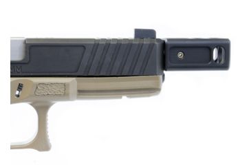 Image of KE Arms Two Port Enhanced Compensator, 0.51 inch Long Threads, 1/2-28 TPI, 7075 Aluminum, Black 1-50-27-002