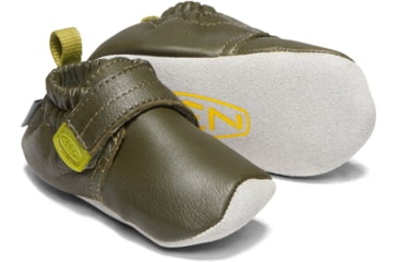 Image of KEEN Baby Leo Crib Shoes - Kids, Dark Olive/Moss, 6M, 1020007-300-6M