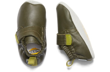 Image of KEEN Baby Leo Crib Shoes - Kids, Dark Olive/Moss, 6M, 1020007-300-6M