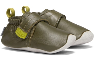 Image of KEEN Baby Leo Crib Shoes - Kids, Dark Olive/Moss, 6M, 1020007-300-6M