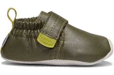 Image of KEEN Baby Leo Crib Shoes - Kids, Dark Olive/Moss, 6M, 1020007-300-6M