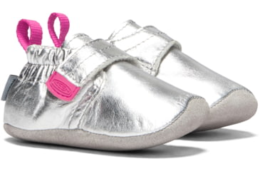 Image of KEEN Baby Leo Crib Shoes - Kids, Silver/Vivacious, 6M, 1020008-001-6M