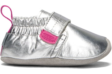 Image of KEEN Baby Leo Crib Shoes - Kids, Silver/Vivacious, 6M, 1020008-001-6M