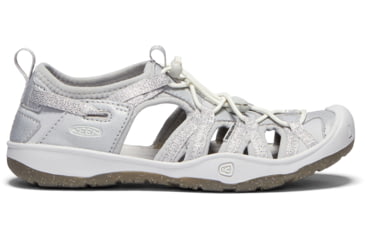 Image of KEEN Big Kids Moxie Sandals, Silver, 5, 1018360-900-5