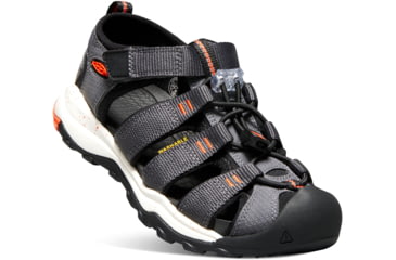 Image of KEEN Big Kids Newport Neo H2 Sandals, Magnet/Spicy Orange, 1, 1018426-1-1