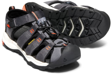 Image of KEEN Big Kids Newport Neo H2 Sandals, Magnet/Spicy Orange, 1, 1018426-1-1