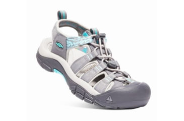 Image of KEEN Newport H2 Multi Sport Sandals - Women's, Steel Grey/Blue Turquoise, Medium, 10, 1018834-001-10