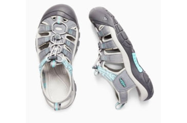 Image of KEEN Newport H2 Multi Sport Sandals - Women's, Steel Grey/Blue Turquoise, Medium, 10, 1018834-001-10