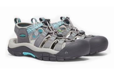 Image of KEEN Newport H2 Multi Sport Sandals - Women's, Steel Grey/Blue Turquoise, Medium, 10, 1018834-001-10