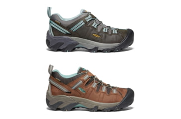Image of KEEN Targhee Ii Waterproof Hiking Boots - Womens, Black Olive/Mineral Blue, Dark Earth/Wasabi