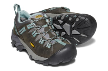 Image of KEEN Targhee Ii Waterproof Hiking Boots - Women's, Black Olive/Mineral Blue, 7.5 US, 1012244-4-7.5