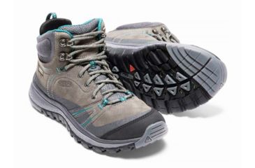 Image of KEEN Terradora Leather Mid Waterproof Hiking Boots - Women's, Mushroom/Magnet, 9.5 US, 1017750-200-9.5