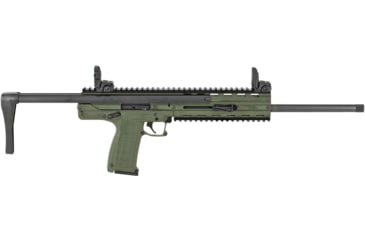 Image of Kel-Tec CMR-30 Carbine Semi-Auto Rifle, .22 Winchester Magnum Rimfire, 16in Barrel, 1-14, Adjustable Sights, Synthetic Grren Stock, Black, 30-Shot, CMR30GRN-FRRMPG