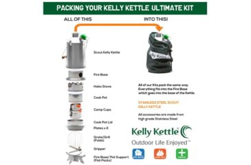 Image of Kelly Kettle Ultimate Scout Kit, Stainless Steel, 50120