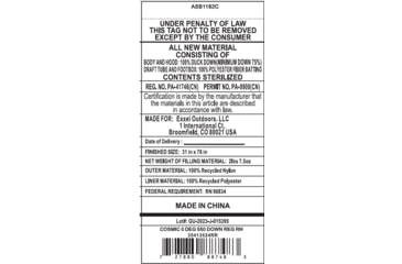 Image of Kelty Cosmic 0 Deg 550 Down Sleeping Bag, Long, 35413524LR