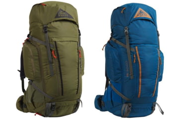 Image of Kelty Coyote 105 Backpack, Burnt Olive / Dark Shadow, Lyons Blue / Golden Oak