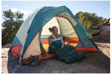 Image of Kelty Discovery Basecamp 4 Tent, Laurel Green/Stormy Blue, One Size, 40835722STB