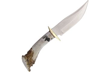 Image of Ken Richardson Knives Bowie Crown Horn Handle 6 in Fixed Blade Knife, 5.875in, Crown Horn Handle KRK1432