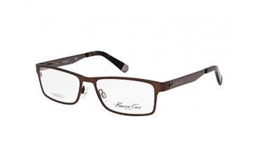 Image of Kenneth Cole KC0204 Eyeglass Frames - Matte Dark Brown Frame Color