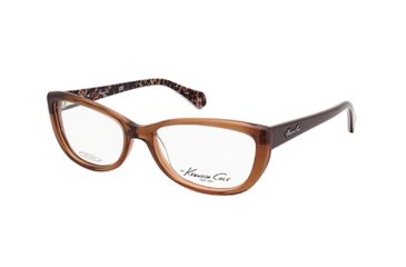 Image of Kenneth Cole KC0211 Eyeglass Frames - Shiny Dark Brown Frame Color