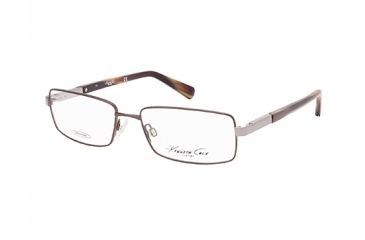 Image of Kenneth Cole KC0213 Eyeglass Frames - Shiny Dark Brown Frame Color