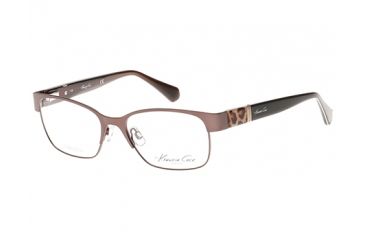 Image of Kenneth Cole KC0214 Eyeglass Frames - Matte Dark Brown Frame Color