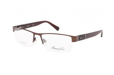 Image of Kenneth Cole KC0217 Eyeglass Frames - Matte Dark Brown Frame Color