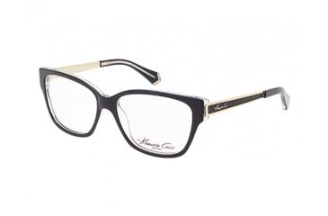 Image of Kenneth Cole KC0218 Eyeglass Frames - Black/Crystal Frame Color