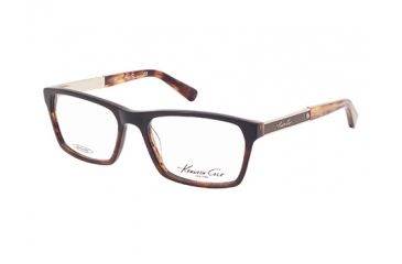 Image of Kenneth Cole KC0220 Eyeglass Frames - Brown Horn Frame Color