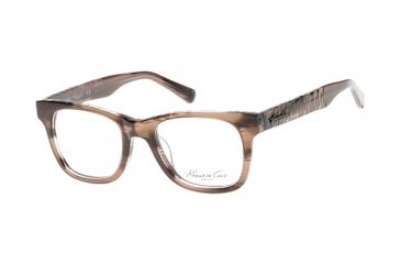 Image of Kenneth Cole KC0222 Eyeglass Frames - Brown Horn Frame Color