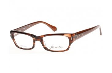 Image of Kenneth Cole KC0225 Eyeglass Frames - Brown Horn Frame Color