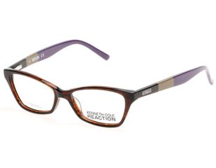 Image of Kenneth Cole KC0766 Eyeglass Frames - Shiny Dark Brown Frame Color