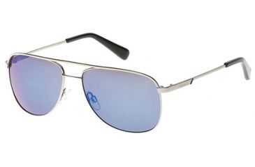 Image of Kenneth Cole KC7153 Sunglasses - Shiny Light Nickeltin Frame Color, Smoke Mirror Lens Color