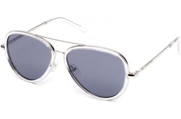 Image of Kenneth Cole KC7222 Eyewear - Unisex - Sunglasses - Crystal Frame Color, Smoke Mirror Lens Color