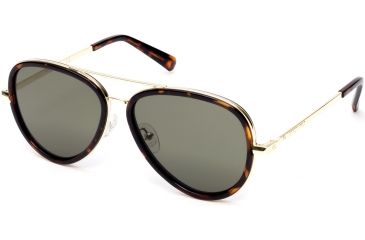 Image of Kenneth Cole KC7222 Eyewear - Unisex - Sunglasses - Havana Frame Color, Green Lens Color