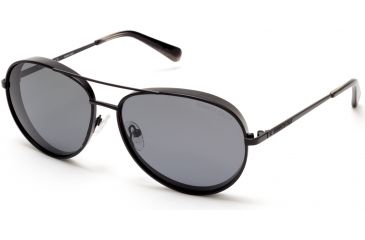 Image of Kenneth Cole KC7223 Sunglasses - Matte Black Frame Color, Smoke Polarized Lens Color