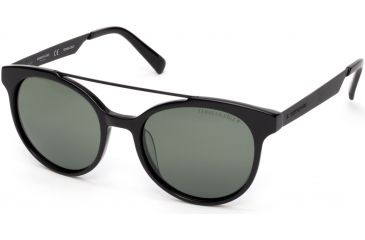 Image of Kenneth Cole KC7226 Sunglasses - Shiny Black Frame Color, Green Polarized Lens Color