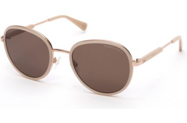 Image of Kenneth Cole KC7227 Sunglasses - Shiny Beige Frame Color, Brown Polarized Lens Color