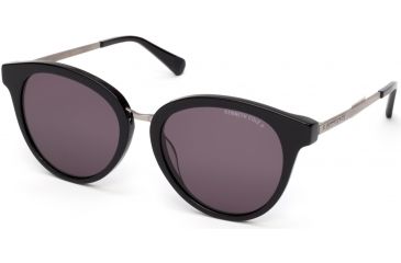 Image of Kenneth Cole KC7228 Sunglasses - Shiny Black Frame Color, Smoke Polarized Lens Color