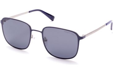 Image of Kenneth Cole KC7231 Sunglasses - Matte Blue Frame Color, Smoke Polarized Lens Color