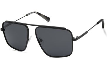Image of Kenneth Cole KC7232 Sunglasses - Matte Black Frame Color, Smoke Polarized Lens Color