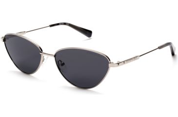 Image of Kenneth Cole KC7235 Sunglasses - Shiny Light Nickeltin Frame Color, Smoke Polarized Lens Color