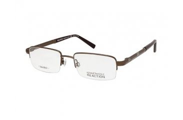 Image of Kenneth Cole Reaction KC0718 Eyeglass Frames - Shiny Dark Brown Frame Color