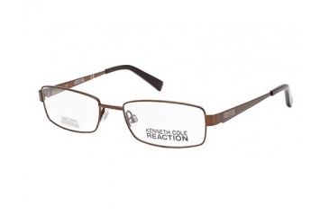 Image of Kenneth Cole Reaction KC0737 Eyeglass Frames - Shiny Dark Brown Frame Color