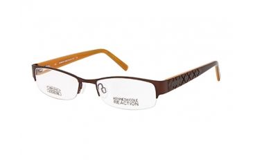 Image of Kenneth Cole New York KC0739 Eyeglass Frames - Shiny Dark Brown Frame Color